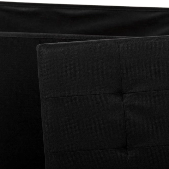 Taburet CANROSPON s úložným prostorem, látka černá