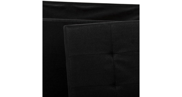 Taburet CANROSPON s úložným prostorem, látka černá