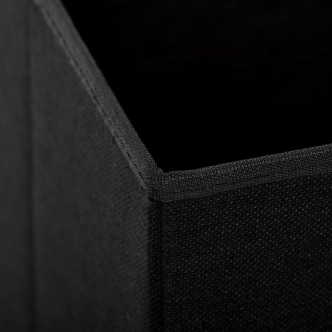 Taburet CANROSPON s úložným prostorem, látka černá