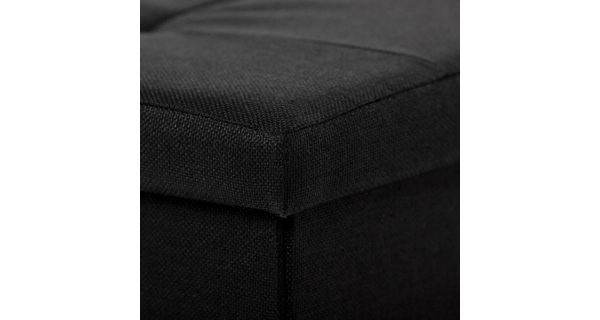 Taburet CANROSPON s úložným prostorem, látka černá