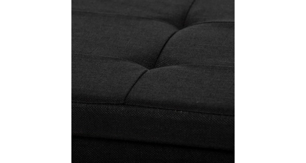 Taburet CANROSPON s úložným prostorem, látka černá