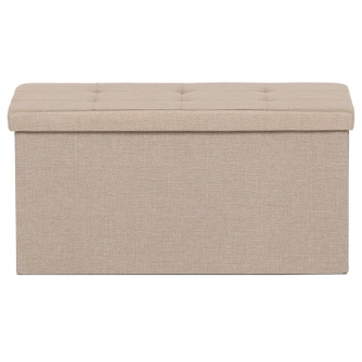 Taburet CANROSPON s úložným prostorem, látka krémová