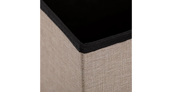 Taburet CANROSPON s úložným prostorem, látka krémová