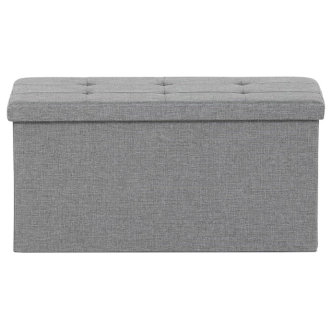 Taburet CANROSPON s úložným prostorem, látka šedá