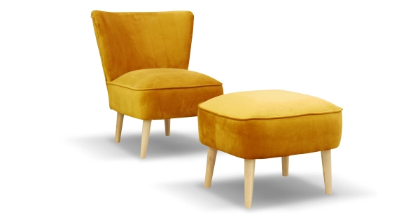 Taburet CHADA, žlutý