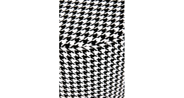 Taburet DAMIA, bílá/černá/zlatá