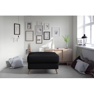 Taburet DOLBY, černá látka