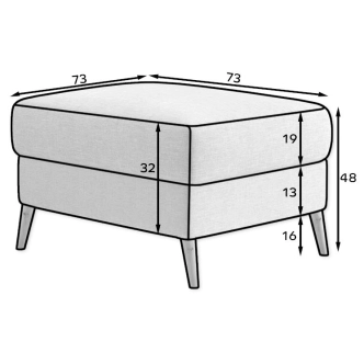 Taburet DOLBY, modrá látka