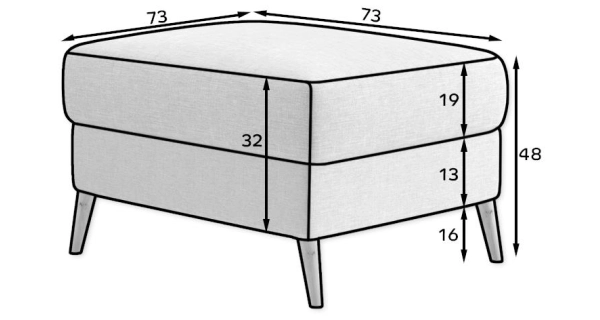 Taburet DOLBY, vínově červená látka