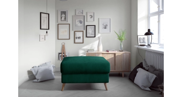 Taburet DOLBY, zelená látka