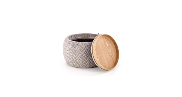 Taburet HUTCH, šedá