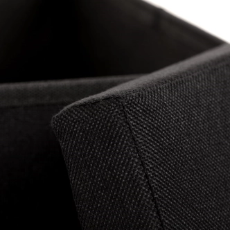 Taburet JORXERZAN s úložným prostorem, látka černá