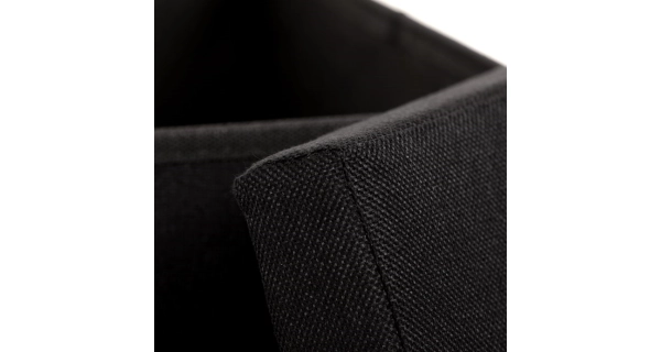 Taburet JORXERZAN s úložným prostorem, látka černá