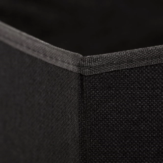 Taburet JORXERZAN s úložným prostorem, látka černá