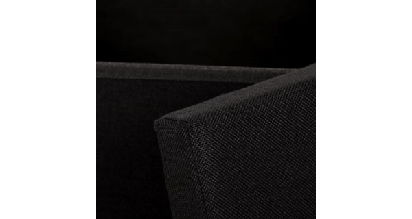 Taburet JORXERZAN s úložným prostorem, látka černá