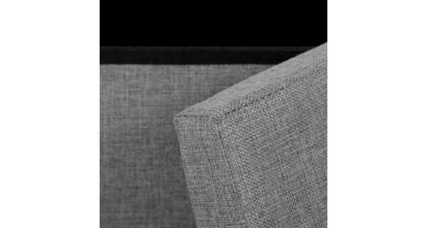 Taburet JORXERZAN s úložným prostorem, látka šedá