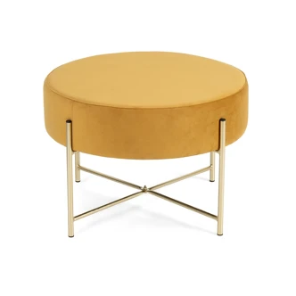 Taburet LAPIRO, žlutá/zlatá