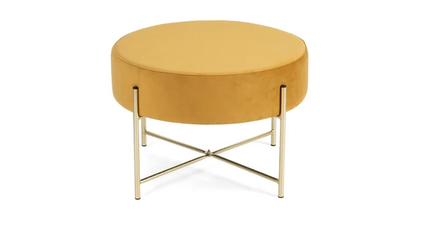 Taburet LAPIRO, žlutá/zlatá