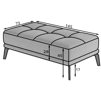 Taburet LITHOPS 18, modrá látka
