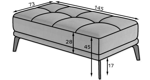 Taburet LITHOPS 32, bílá ekokůže