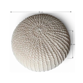 Taburet MARMOT typ 2, smetanovo-béžový