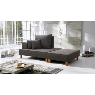 Taburet MORADO, šedohnědá