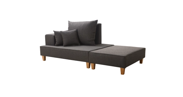 Taburet MORADO, šedohnědá