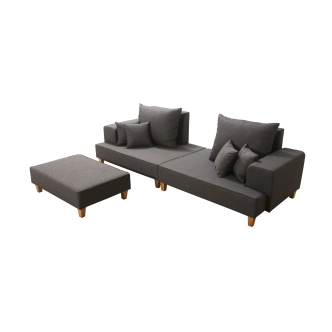 Taburet MORADO, šedohnědá