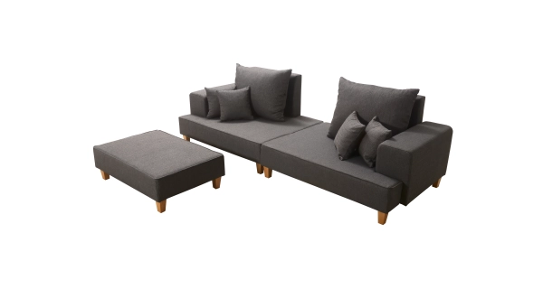 Taburet MORADO, šedohnědá