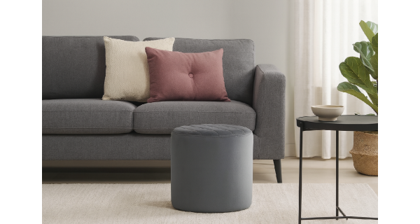 Taburet OPARE, šedá