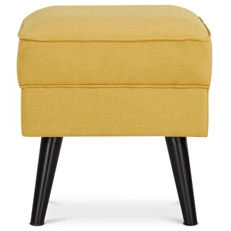 Taburet SARMORHAL, žlutá látka, nohy buk
