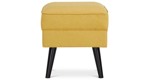 Taburet SARMORHAL, žlutá látka, nohy buk