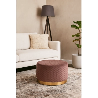 Taburet TURAMI, růžová/zlatá