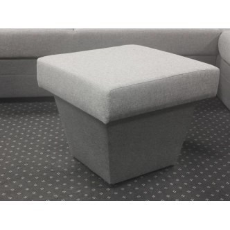 Taburet WILUNA, látka světle šedá/tmavě šedá