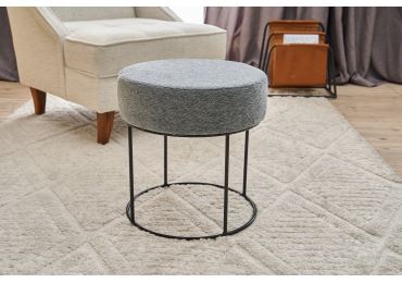 Taburet WINVER, šedá/černá