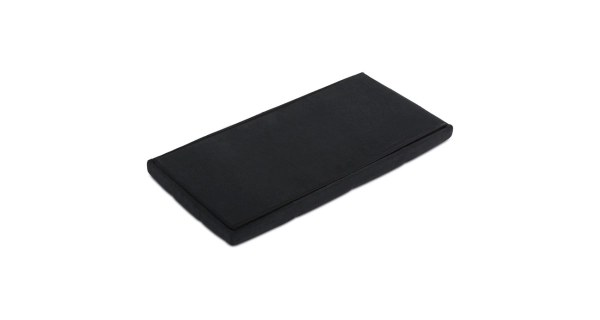 Taburet YORQUINKAL s úložným prostorem, černá manšestrová látka