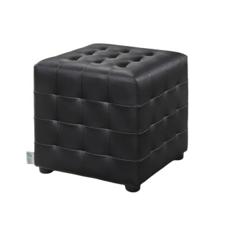 Taburet ZALSON, černá ekokůže