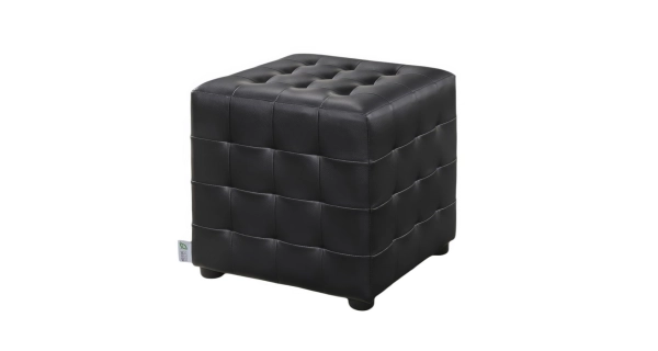 Taburet ZALSON, černá ekokůže