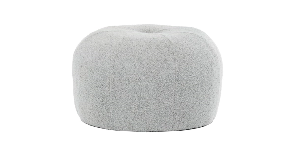 Taburet ZANMORJOR, šedá Bouclé látka