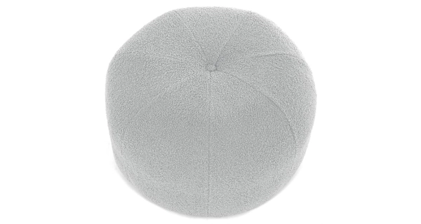 Taburet ZANMORJOR, šedá Bouclé látka
