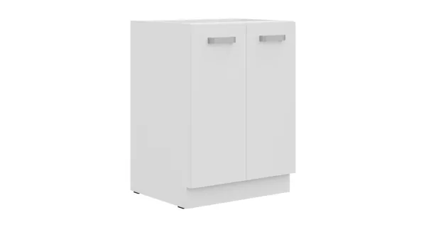 TAPANY, dolní skříňka 60 D 2F BB, korpus: bílá, dvířka: bílá perlička