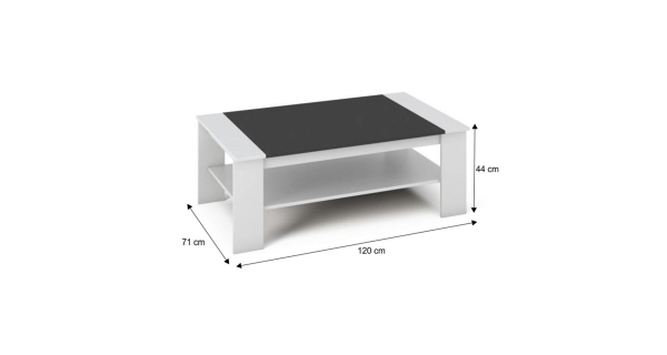 TAYANDU konferenční stolek, bílá/černá
