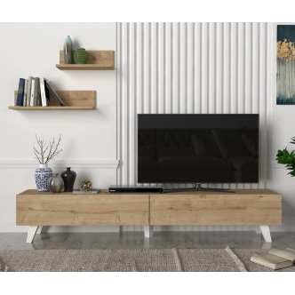 Televizní stolek ALBORZ se dvěma policemi, sapphire