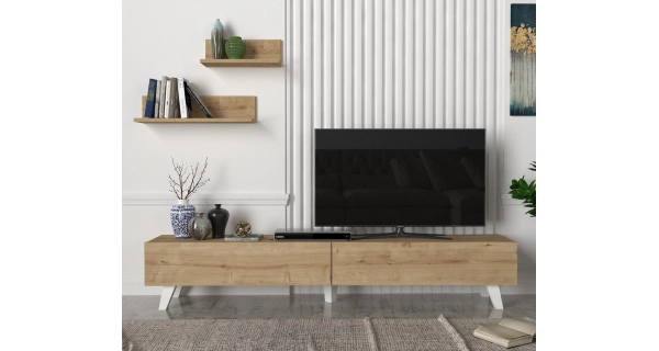 Televizní stolek ALBORZ se dvěma policemi, sapphire