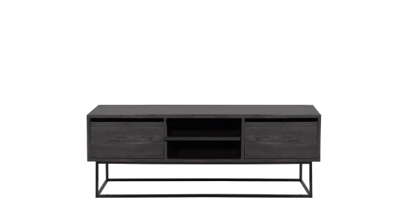 Televizní stolek ARMANDO 140 cm, tmavě hnědá/černá
