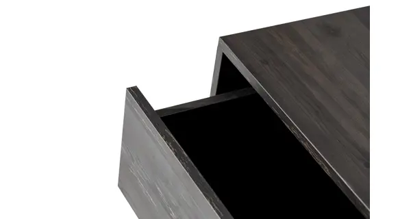 Televizní stolek ARMANDO 140 cm, tmavě hnědá/černá