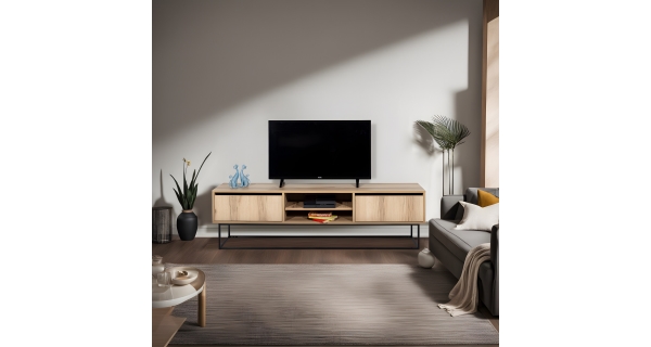 Televizní stolek ARMANDO 180 cm, dub/černá