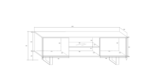 Televizní stolek BOKARO 2, bílá/bílý lesk, 5 let záruka