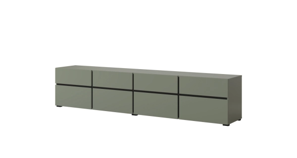 Televizní stolek BONIFACIO 4K4S, zelená/černá