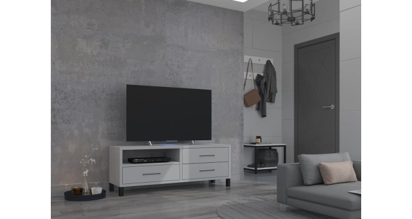 Televizní stolek BRASSICA 3S, světle šedá